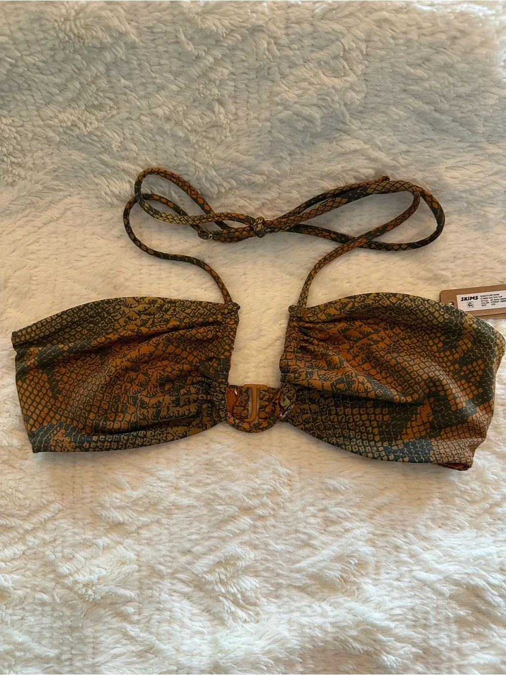 SKIMS Forest Ombre Snake U Wire Bikini Top NWT